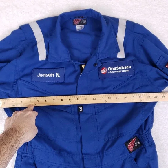 Red Wing FR Coveralls Men 36S Blue Reflective OneSubsea Workwear Flame Resistant - Picture 7 of 12